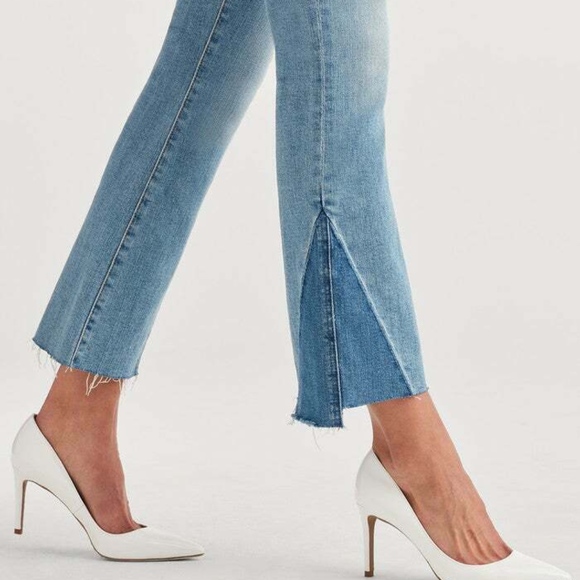 7 For All Mankind Blue High Waist Slim Kick Jeans - Picture 2 of 8